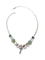 Mariana Necklace Elegant Black Diamond, Rose, Topaz, White Opal, Turq & Clear Austrian Crystals  Orchid Silk Road Coll. - Image 2