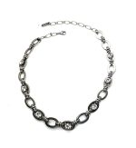 Necklace By Mariana Woman Ring Chain Shimmering Clear Swarovski Crystals