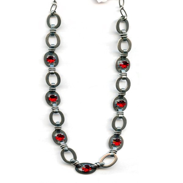 Mariana Necklace Stunning Light Siam Austrian Crystals My Treasures Coll.