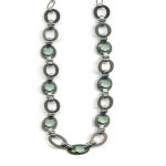 Mariana Necklace Fab Chain in Pacific Opal Austrian Crystals My Treasures Coll.