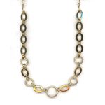 Mariana Necklace Shimmering Chain Encrusted Clear & White Opal Austrian Crystals My Treasures Coll. - Image 3
