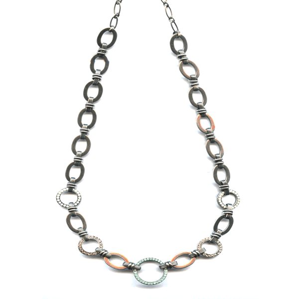 Mariana Necklace Alluring White Opal, Golden Shadow & Pacific Opal Austrian Crystals Seaside Day Nirvana Coll.