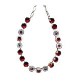 Mariana Necklace Lovely Siam & Clear AB Austrian Crystals My Treasuress Coll.