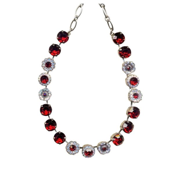Mariana Necklace Lovely Siam & Clear AB Austrian Crystals My Treasuress Coll.