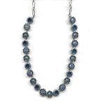 Mariana Necklace Gorgeous Floral in Montana Blue & AB Austrian Crystals My Treasures Coll. - Image 2