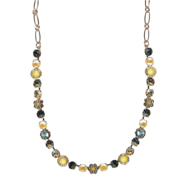 Mariana Necklace Gorgeous in Yellows, Blk Dia, AB & Tabac Austrian Crystals Catopsilia Pomona My Butterfly Coll.