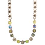 Mariana Necklace in Yellow Synthetic Opal Mineral, Tabac, AB & Yellows Austrian Crystals Catopsilia Pomona My Butterfly Coll. - Image 3