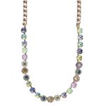 Mariana Necklace Sophisticated in Greens, Purples, Lt Rose & Jonquil Austrian Crystals Travelara My Butterfly Coll. - Image 3