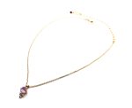Necklace Pendant By Mariana Woman Glitzy Lavender and Chrysolite Swarovski Crystals - Image 2