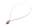 Mariana Necklace Pendant Heart Clustered Lt Rose & Tanzanite Austrian Crystals Travelara My Butterfly Coll. - Image 3
