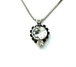 Mariana Necklace Pendant Beautiful Jet Black & Clear Austrian Crystals My Treasures Coll. - Image 2