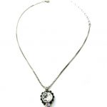 Mariana Necklace Pendant Beautiful Jet Black & Clear Austrian Crystals My Treasures Coll.