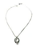 Mariana Necklace Pendant Beautiful Jet Black & Clear Austrian Crystals My Treasures Coll.