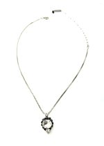 Mariana Necklace Pendant Beautiful Jet Black & Clear Austrian Crystals My Treasures Coll. - Image 3