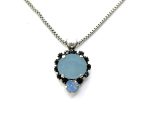 Necklace Pendant By Mariana Jet Black and Air Blue Opal Swarovski Crystals - Image 2