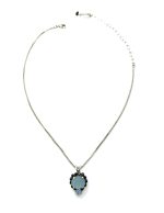 Necklace Pendant By Mariana Jet Black and Air Blue Opal Swarovski Crystals - Image 3