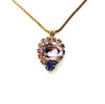 Mariana Necklace Pendant Beautiful Purple & Lavender Austrian Crystals My Treasures Coll. - Image 2