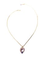 Mariana Necklace Pendant Beautiful Purple & Lavender Austrian Crystals My Treasures Coll. - Image 3