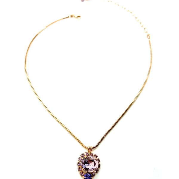 Mariana Necklace Pendant Beautiful Purple & Lavender Austrian Crystals My Treasures Coll.