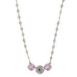 Mariana Necklace Pendant Exquisite Trio Lt Rose, Lavender Delite, Tanzanite & Greens Austrian Crystals Travelara My Butterfly Coll. - Image 2