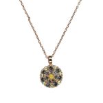 Mariana Necklace Pendant Guardian Angel Black Diamond & Yellows Austrian Crystals Catopsilia Pomona My Butterfly Coll.