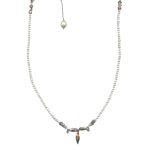 Mariana Necklace Finely Detailed Pearl Mineral & Grey Austrian Crystals My Treasures Coll.