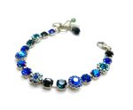 Mariana Bracelet Beautiful Montana Blue Austrian Crystals Sleepy Time Tea Time Coll. - Image 2