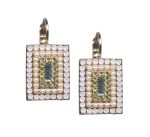 Mariana Earrings Encrusted Peridot, Rose Opal, Aquamarine & AB Austrian Crystals Coco Icons Coll.
