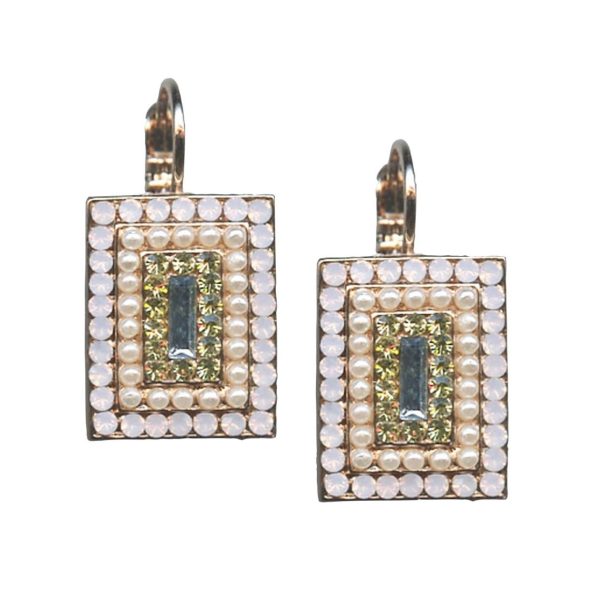 Mariana Earrings Encrusted Peridot, Rose Opal, Aquamarine & AB Austrian Crystals Coco Icons Coll.