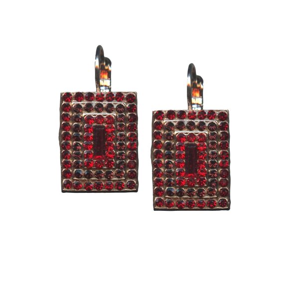 Mariana Earrings Stunning Siam, Ruby & Burgundy Austrian Crystals Lady In Red Songbook Coll.