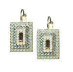 Mariana Earrings Turquoise, Pacific Opal & Lt Topaz Austrian Crystals Daphne East Meets West Coll.