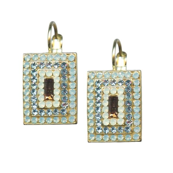 Mariana Earrings Turquoise, Pacific Opal & Lt Topaz Austrian Crystals Daphne East Meets West Coll.
