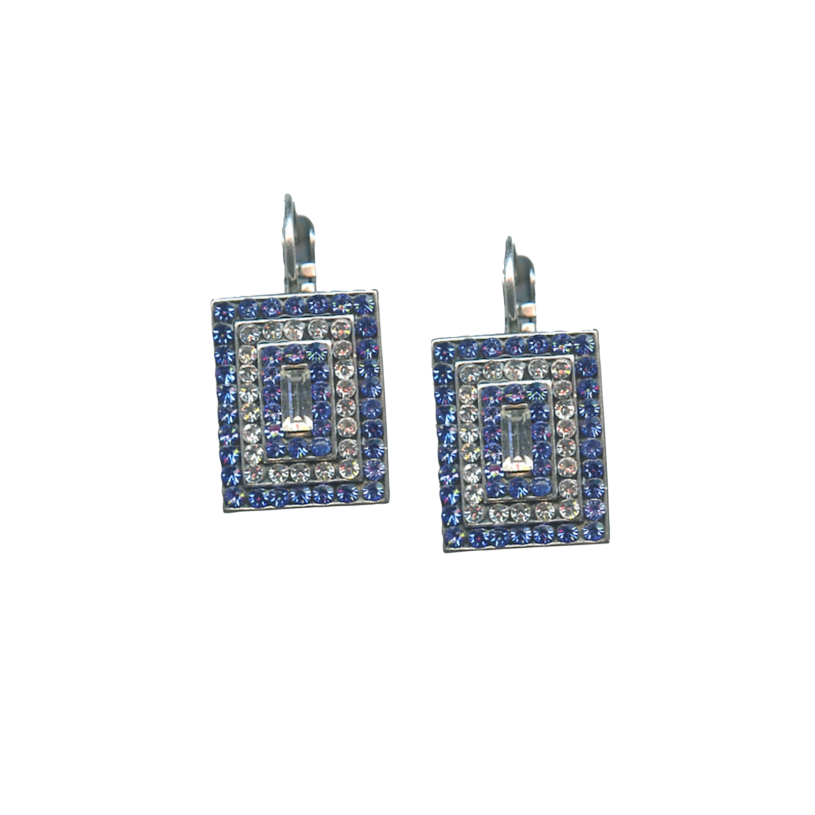 E-1000-3-206001-SP6(1) Mariana Earrings Adorable Sapphire & Clear Austrian Crystals My Treasures Coll. - Image 1