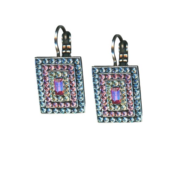 Mariana Earrings Lovely Aquamarine, Lt Rose & Jonquil Austrian Crystals My Treasures Coll.