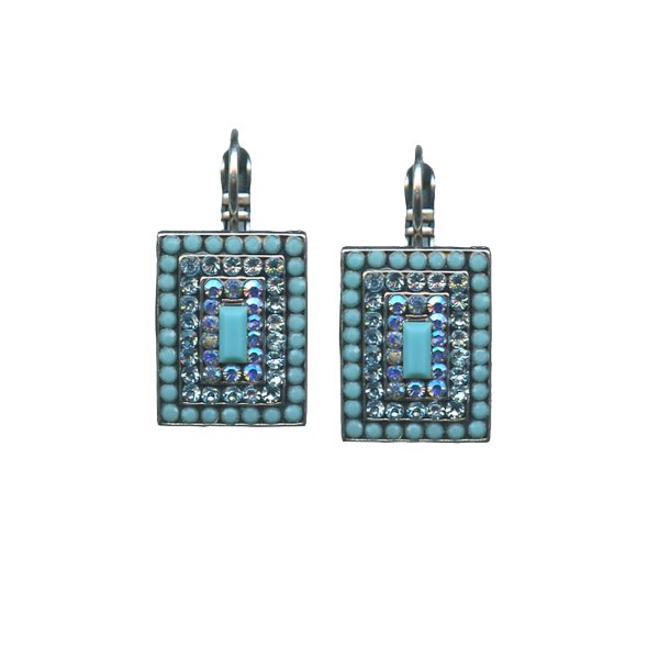 Mariana Earrings Shimmering AB, Aquamarine & Blue Opal Austrian Crystals Bliss Nirvana Coll.
