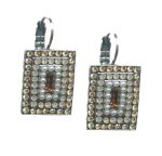 Mariana Earrings Cream, Clear, Opal & Smoked Topaz Austrian Crystals Barbados Caribbean Life Coll.