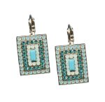 Mariana Earrings Encrusted Blues Austrian Crystals Bahamas Caribbean Life Coll.