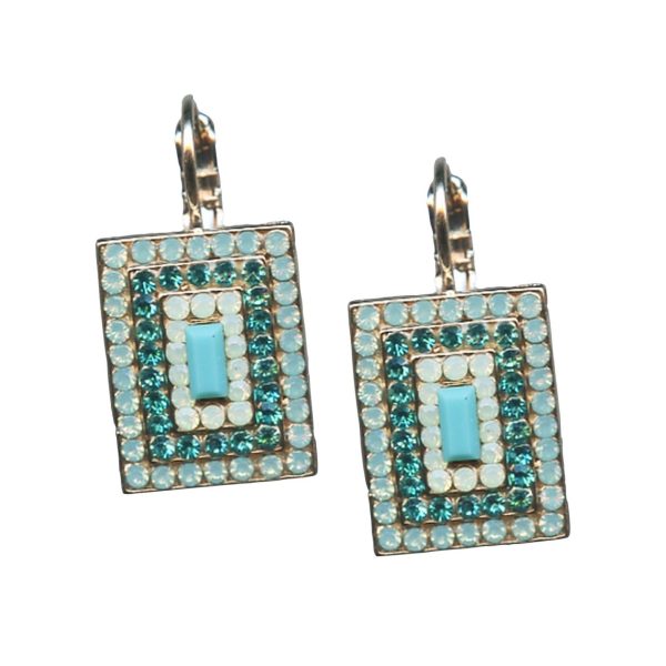 Mariana Earrings Encrusted Blues Austrian Crystals Bahamas Caribbean Life Coll.
