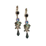 Mariana Earrings Elegant Blacks, AB & Golden Shadow Austrian Crystals Adeline Odyssey Coll.