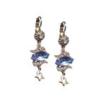 Mariana Earrings Charming Tanzanite & White Opal Austrian Crystals Purple Rain Cocktail Hour Coll. - Image 3