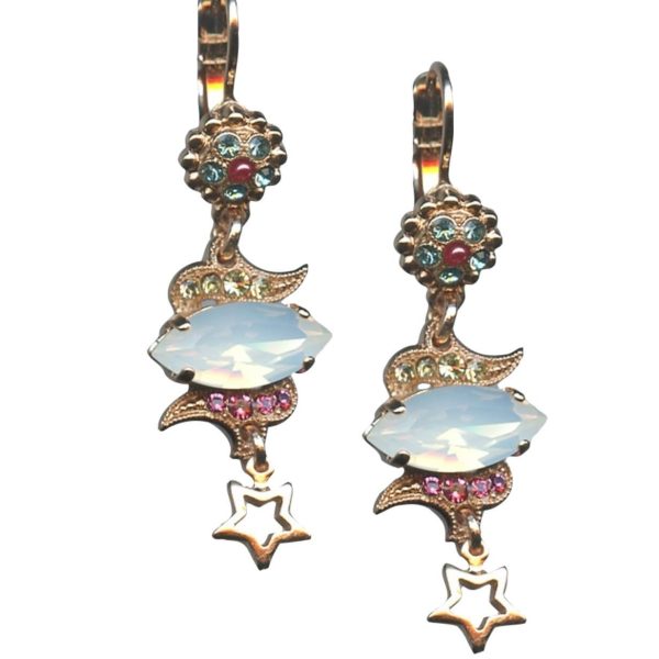 Mariana Earrings Opal, Fuchsia, Jonquil & Blue Zircon Austrian Crystals Margarita Cocktail Hour Coll.