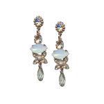 Mariana Earrings Precious Vitrail Light, White Opal, Pearl & Clear Austrian Crystals Tequila Sunrise Songbook Coll. - Image 3