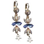 Mariana Earrings Gorgeous Dangling Lt Amethyst, Tanzanite & White Opal Austrian Crystals Purple Rain Cocktail Hour Coll. - Image 3
