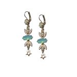 Mariana Earrings Glamorous Pacific Opal, Rose Water Opal & Clear Austrian Crystals Pina Colada Cocktail Hour Coll.