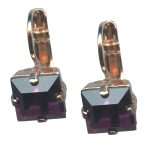Mariana Earrings Gorgeous Amethyst Austrian Crystals My Treasures Coll. - Image 2