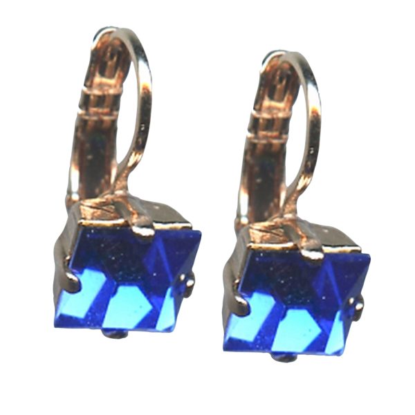 Mariana Earrings Elegant Sapphire Austrian Crystals My Treasures Coll.
