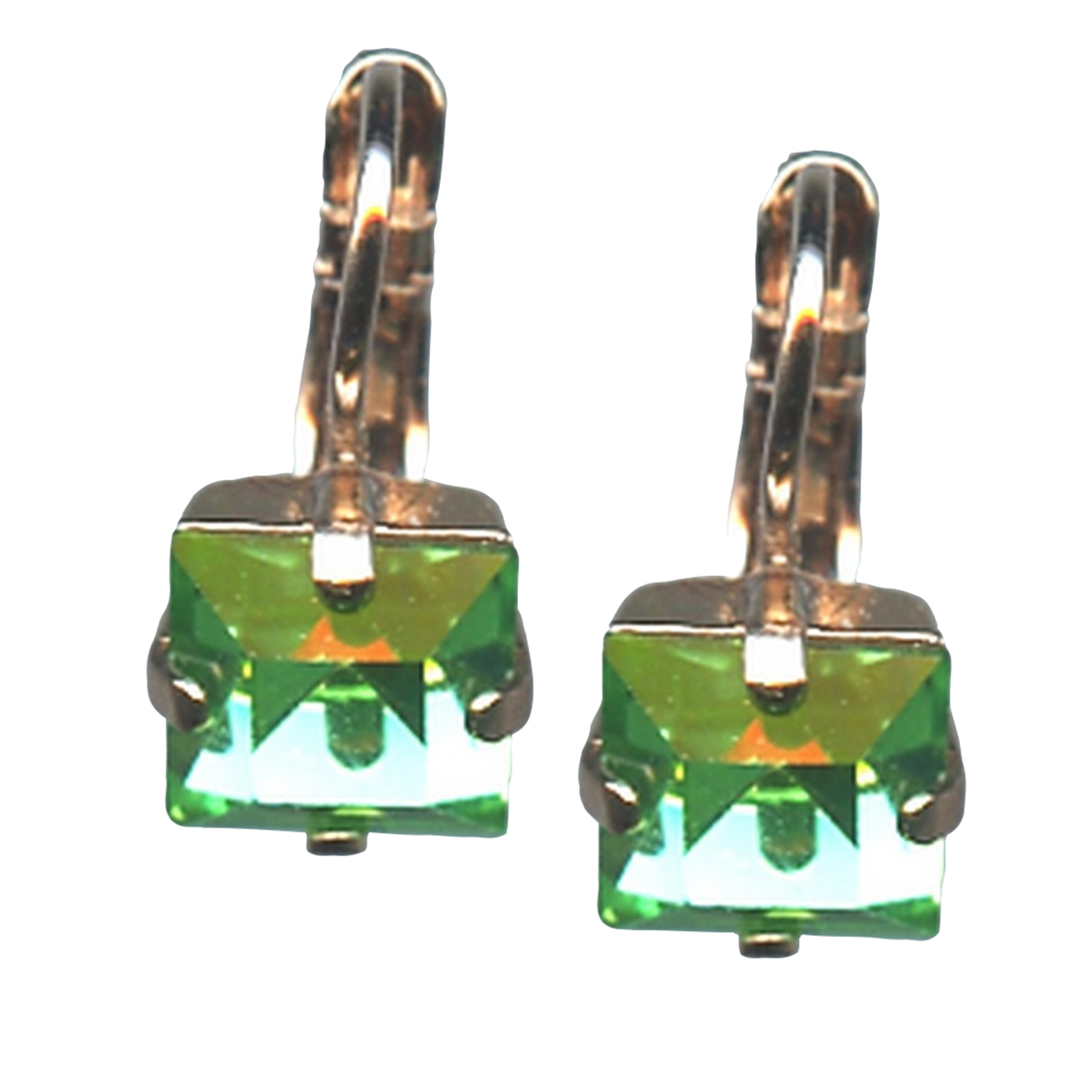 E-1002-2-214-RG6(1) Mariana Earrings Dazzling Peridot Austrian Crystals My Treasures Coll. - Image 1