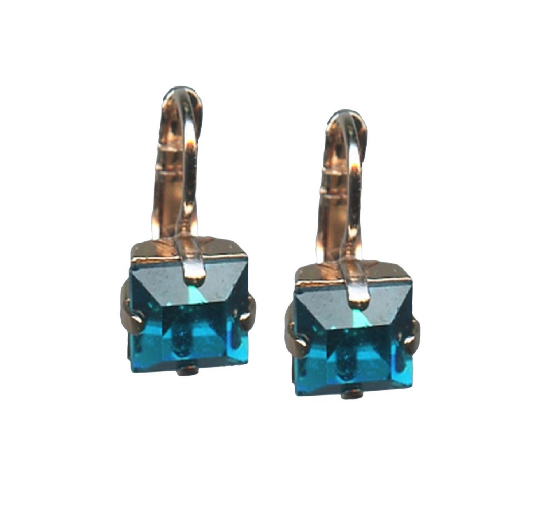 E-1002-2-229-RG6 Mariana Earrings Shimmering Blue Zircon Austrian Crystals My Treasures Coll. - Image 1