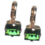 Mariana Earrings Green Tourmaline Austrian Crystals My Treasures Coll. - Image 2