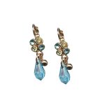 Mariana Earrings Dainty Butterfly Aquamarine & Jonquil Austrian Crystals Margarita Cocktail Hour Coll. - Image 3